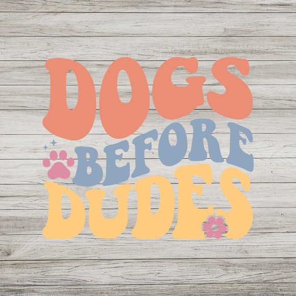 Dogs Before Dudes T-Shirt, Dog Mom, Dog Dad, Dog Lover, Graphic T-Shirt - Picture 3 of 3